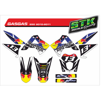 VINILO GAS GAS 250  2010-2011 RED BULL