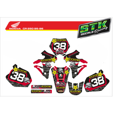 Vinilo Honda CR 250 95-96 Rockstar Metal Mulisha