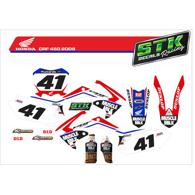 Vinilo Honda CRF 450 2009 Muscle Milk