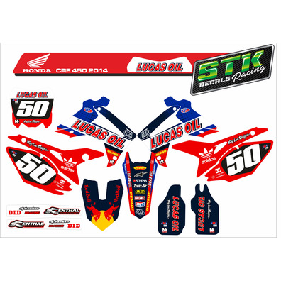 Vinilo Honda crf 450 2014 Lucas Oil