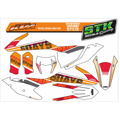 VINILOS KTM EXC 250 SIX DAYS SPAIN